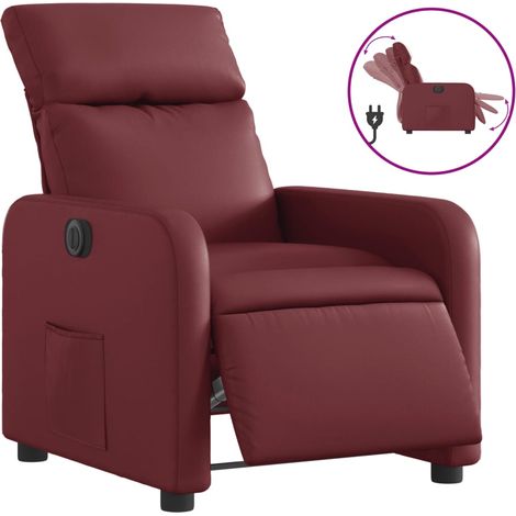 Maison Exclusive - Relaxsessel Elektrisch Weinrot Kunstleder
