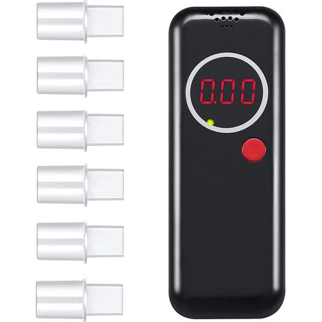 Éthylotest numérique portatif avec détecteur LCD, analyseur d'alcool dans l'haleine pour contrôle personnel, appareil de mesure précis, kit de test respiratoire. (1/5)