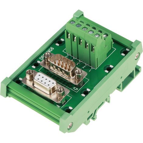 DB9-MG6 Schnittstellenmodul zur DIN-Schienenmontage, Breakout-Platine mit Stecker/Buchse (1/5)