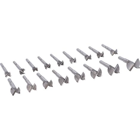 Coffret de 17 forets Forstner en acier au carbone pour diverses tâches de travail du bois, 15-40 mm (1/5)