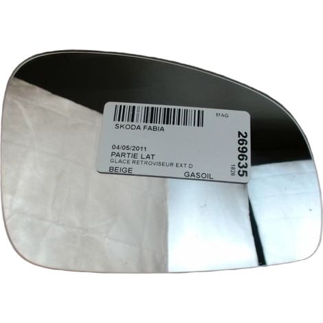 [PRODUIT D'OCCASION] Glace Retroviseur Exterieur D SKODA Fabia ♻️ Ref Oe. 5j0857522m - Garantie à vie (1/2)