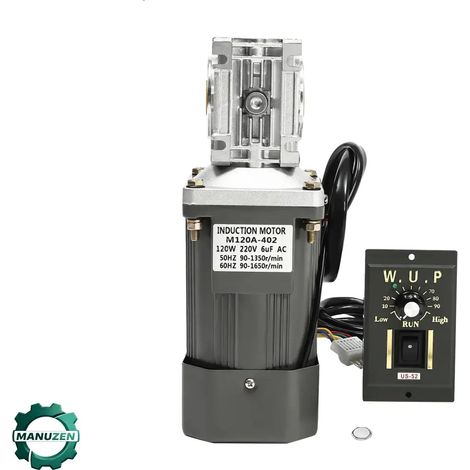 Manuzen - Motoréducteur à vis sans fin 120 W 220 V – réversible 30:1 (1/5)
