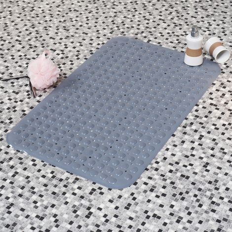 Badematte Duschmatte Rutschfest Badewannenmatte für Badezimmer Dusche Anti-Rutsch 56 x 88 cm Grau