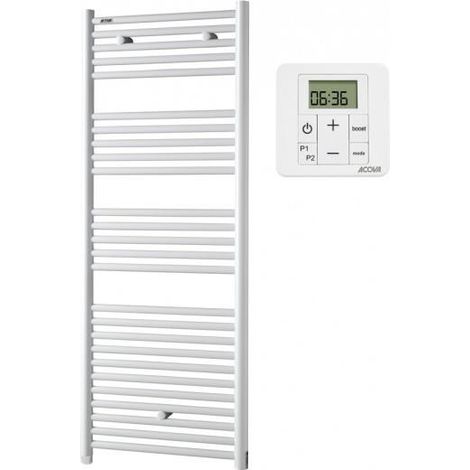 Acova – Sèche-serviette électrique 300W – Acier avec traitement anticorrosion – Commande radio fréquence – Saillie 99mm – 50 teintes disponibles (1/7)