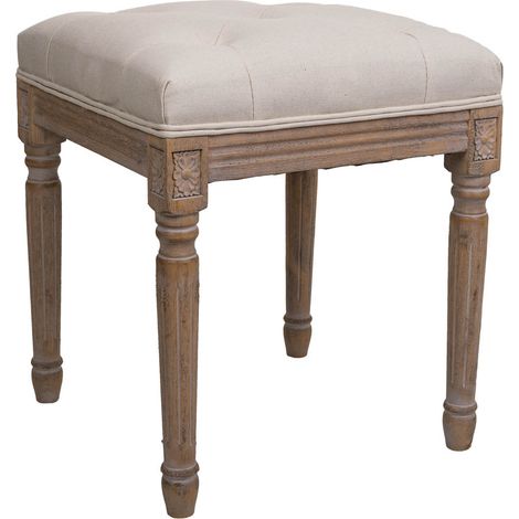 Banqueta de madera marrón 41x41x48 (1/5)