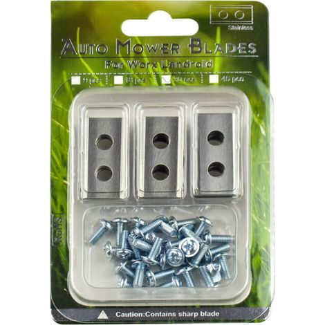 Set di 30 lame per tosaerba, lame di ricambio in acciaio inossidabile rinforzato compatibili con Worx (1/4)