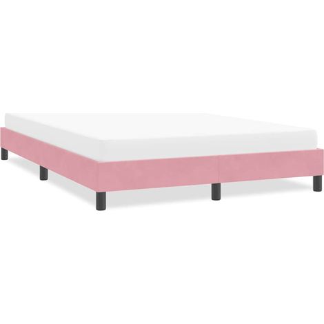 Bettgestell ohne Matratze Rosa 160x210 cm Samt