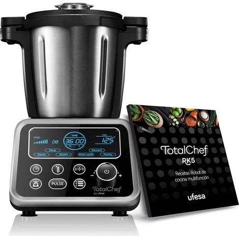 Robot de cuisine avec plusieurs programmes de cuisson, 1700 W de puissance, écran LCD, carafe avec 3,5 L de capacité, avec livre de recettes et balance intégrée (1/5)