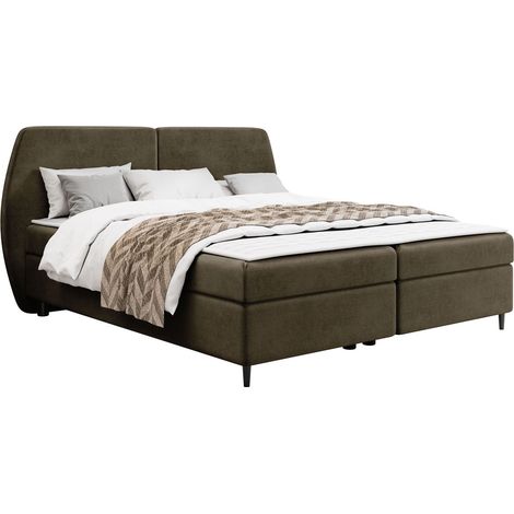Cama continental Stonecrest 110, Wave 09, Continental, Doble, 160x200, Tapiz, Somieres, 190x207x107cm