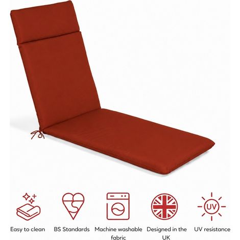 SP Lounger Pad Cushion - L198 x W60 x H6 cm - Terracotta