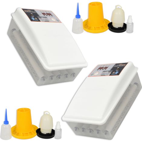SET INCUBATRICI 2 PEZZI 24 POSTI UOVA GALLINA VARIE SPECIE INCUBATRICE AUTOMATICA AVICOLTURA (1/5)
