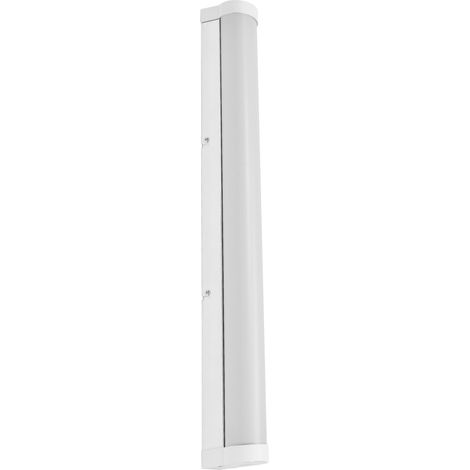 OSRAM Applique/luminaire LED de miroir ORBIS Tube, verre dépoli/blanc, 12 W 1200 lm 3000/4000 K gradable par interrupteur mural, 60 cm de diam., protection IP44 (corps étrangers/projections d’eau)