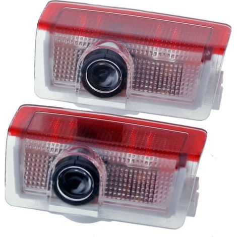 Lot de 2 projecteurs de logo de portière de voiture - Compatible avec Benz A B C E M G GL GLA GLC GLE GLS Classe 4dr W205 W213 W176 W166 W212 (1/4)