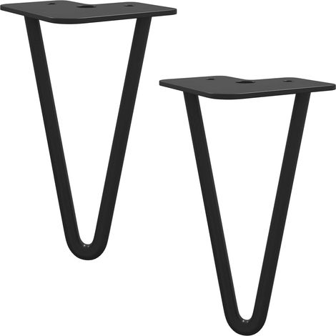 Möbelbein 2 pcs Schwarz 54,1 x 54,1 x 100 mm Eisen vidaXL