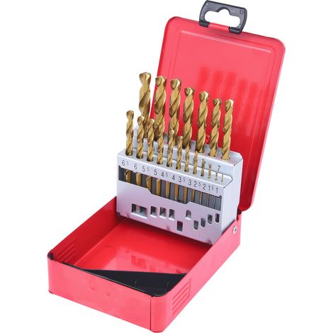 KS Tools - Coffret de 19 forets HSS-Tin au titane, Ø1,0-10,0 mm - 330.4610 (1/2)