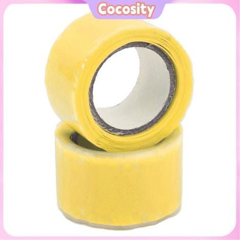 Cocosity Ruban de silicone auto-fusionnant Bandes adhésives isolantes en Silicone auto-fusionnantes, 2 quincaillerie Jaune (1/5)