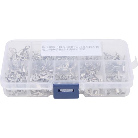 320 Pièces Connecteur à Anneau Type U en Laiton pour Câble Électrique, Accessoires de Sertissage OT/UT, Multi-Tailles