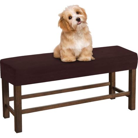 Thick, Soft Velvet Dining Bench Cover - Luxury Stretchable Washable Bench Cover - Dustproof Protective Cover for Living Room, Kitchen, and Bedroom Benches (1/5)