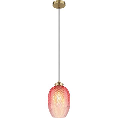 Globo - lámpara colgante - JESSICA - rosa - vidrio - Ø 18cm - E27 (1/5)
