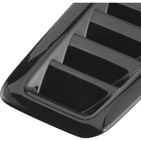2 prese d'aria universali per cofano, stile Focus RS MK2 - Ricambi esterni per auto - Nero lucido -Crezuo