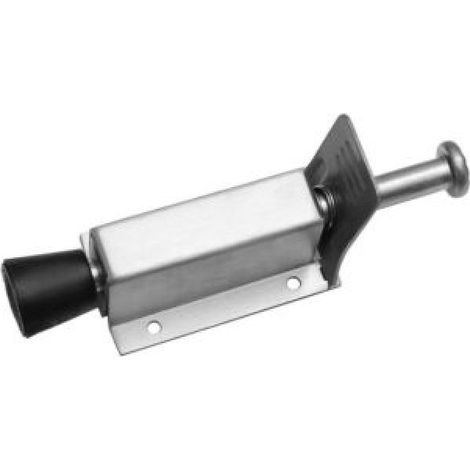 Butée De Porte - Acier Inoxydable - Course 35 Mm - Tampon En Caoutchouc 25 Mm - Plaque D'appui 30 Mm - Fixation Par Vis - 1 Pièce (1/5)