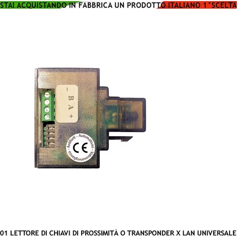 Inseritore Lettore Chiavi di Prossimità Trasponder RIFD RJ45 da Inserire su Presa LAN Modulo 501-3 Universale di Qualsiasi Marca Riconosce Codici Securvera Uso Aggiunta o Ricambio Kit Chiave Esistente (1/4)
