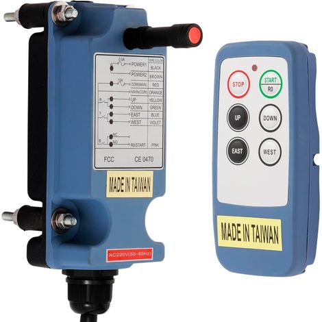 Mini Télécommande sans fil pour pont roulant grue pour industriel 4 canaux boutons 12V 24V électrique Treuil Remorque à benne basculante radio Emetteur et récepteur L6 (1/5)