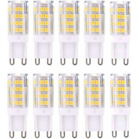 G9 LED Lampe Ampoules, Blanc Chaud 3000K 5W G9 LED Ampoule Lumiere équivalent aux ampoules halogènes de 40 W 420 lumens not dimmable, lot de 10 [Classe énergétique A+] (1/4)