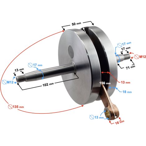 Albero motore per moto WSK 125 4,6 kg (1/3)