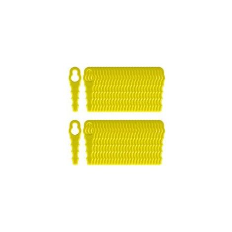 Lot de 50 Lames de Rechange Compatibles pour Ryobi Coupe-Bordure RAC155 RAC157 RAC158, Têtes Double Lames Dentelées (1/5)
