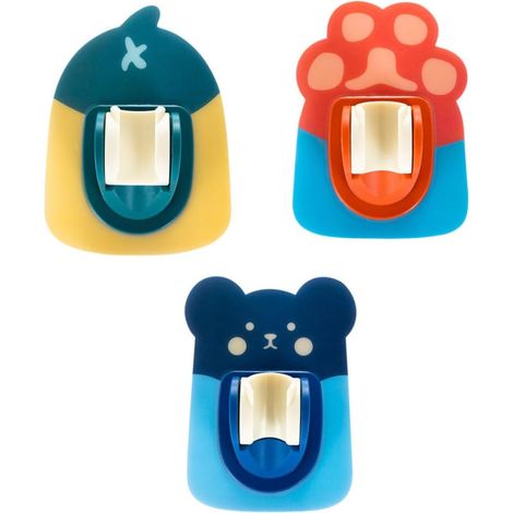 Lot de 3 supports adhésifs sans clous pour pommeau de douche, angle réglable, en ABS et PVC, pour un usage quotidien. (1/5)