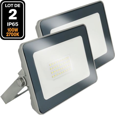 2 LED-Fluter 100W Proline Warmweiß 3000K Hohe Helligkeit.