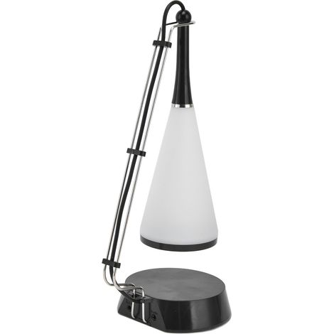 Multifunktionale Bluetooth-Touch-LED-Schreibtischlampe, Leselampe mit integriertem Lautsprecher, kabelloses, per Touch dimmbares Nachtlicht, integrierter Akku, schwarzes Bluetooth-Modell (1/5)