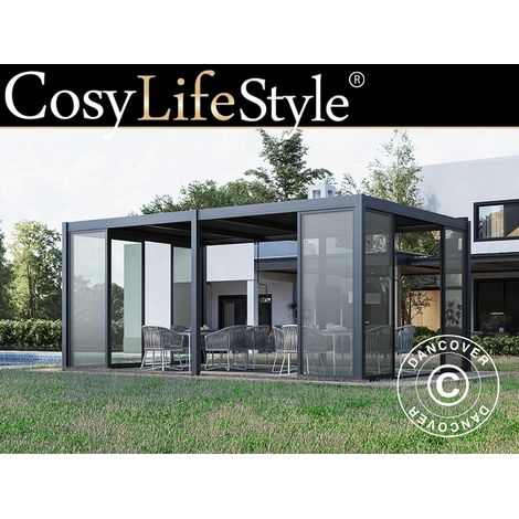 Cenador pérgola bioclimática San Pablo Alu+ con puertas (1/5)