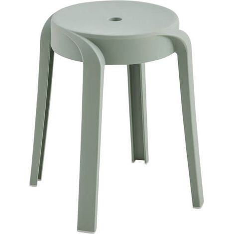 HOME DELUXE Hocker NIVO – Stapelbar, Grün (2er Set)  Platzsparende Sitzhocker für Küche, Wohnzimmer & Garten  stapelbarer hocker, hocker stapelbar, stapelbare hocker design