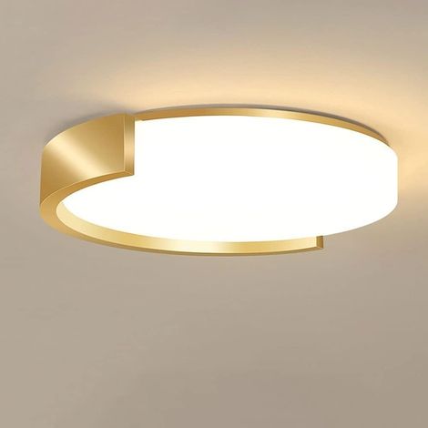 TrAdE Shop Traesio - Plafoniera Led 24 W Cerchio Oro Design Moderno Soffitto Tonda Luce Fredda 50125 - (1/3)