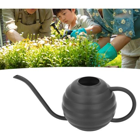 Arrosoir en Acier Inoxydable Élégant à Long Bec Portable et Multifonction pour Jardiner et Plantes d'Intérieur 400ml Noir (1/5)