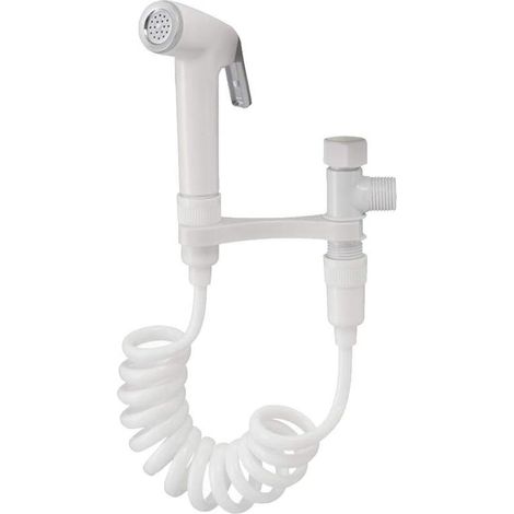 Bidet – Handbrause für wandhängende WCs – 1,5 m Teleskopschlauch – Elektrolytisch verchromte Düse – Für Bad und Küche (1/5)
