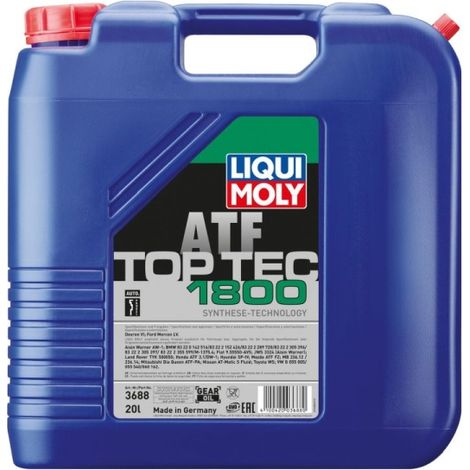 Huile LIQUI MOLY TOP TEC 1800 20 L/ DEXRON VI/ FORD MERCON LV