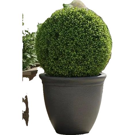 Bola de topiario, decoración para interiores y exteriores, aspecto realista, blanco lechoso. (1/2)
