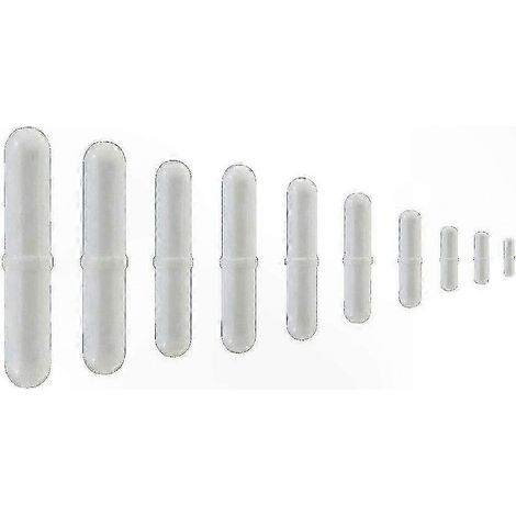 Magnetrührstab aus weißem PTFE für Laboranwendungen, 10er-Packung, robuster Rührstab für chemische Anwendungen, wissenschaftliche Verwendung (1/5)