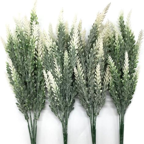 lavande artificielle, plante en plastique faux bouquet de fleurs famille mariée mariage bureau fête jardin balcon intérieur extérieur 4 pièces (1/4)
