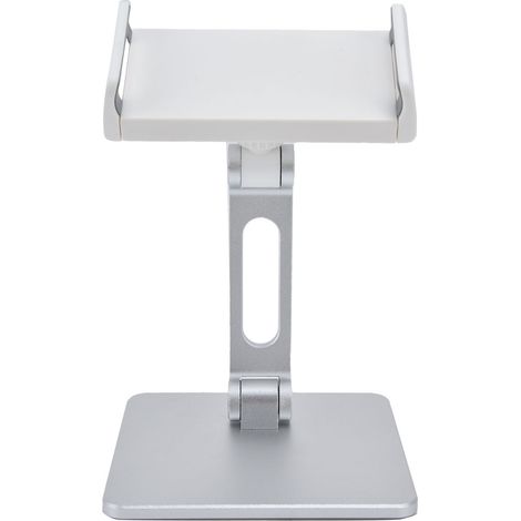 Support de tablette en alliage d'aluminium, réglable et pliable, pour tablette iOS, accessoire de chevet et de bureau (argenté). (1/5)