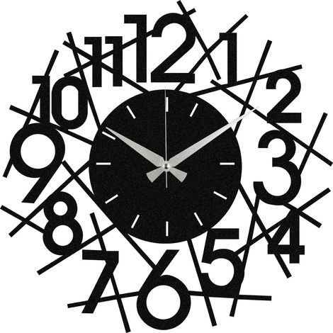 Orologio da parete in metallo, orologio decorativo, stile industriale Clock Nero (1/5)