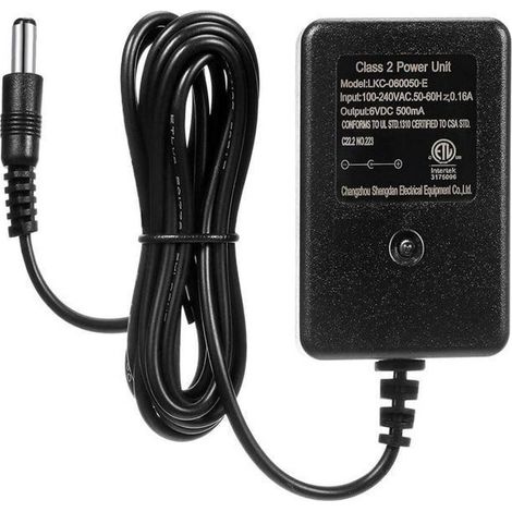 Chargeur 6V pour voiture électrique enfant, adaptateur secteur 6V pour jouets à pédales avec témoin lumineux, accessoire d'alimentation pour voiturette bébé SUV, kit de recharge