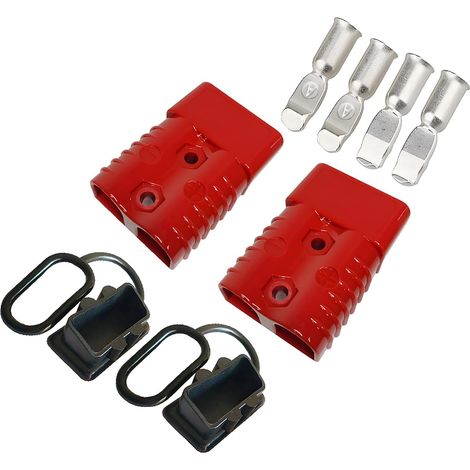 (2 Pcs Rouge)Batterie Connecteur 175A Rapide Prise de Connecteur Pour Chariots élévateurs à moto, équipement médical, batteries solaires, fauteuils roulants, chargeurs et autres appareils (1/5)