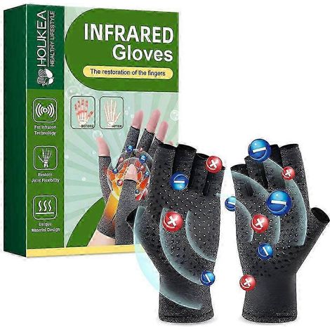 Gants de compression thermique à ions de titane infrarouges lointains pour soulager l'arthrite et atténuer les symptômes (2025) (1/4)