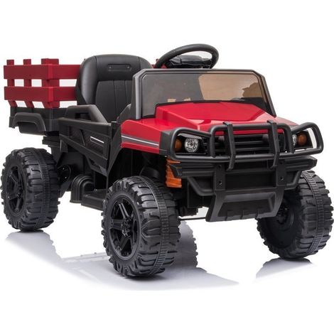 BDM0926 Batteriebetriebenes Auto für Kinder mit LED-Beleuchtung, MP3-Player und Fernbedienung, Rot