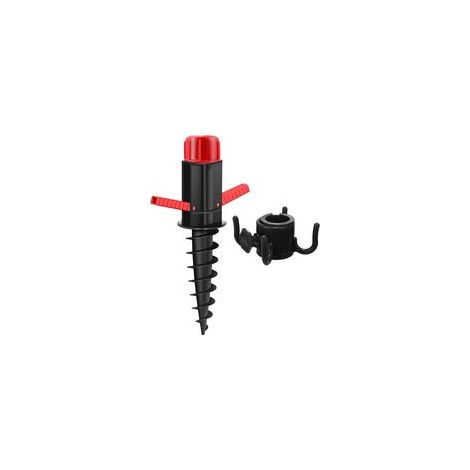 Sonnenschirmständer, Sonnenschirmständer zum Einschrauben mit Griff, Bodenhülse für Strand/Sand/Rasen/Boden, geeignet für Stangen von 22 bis 32 mm (1/5)