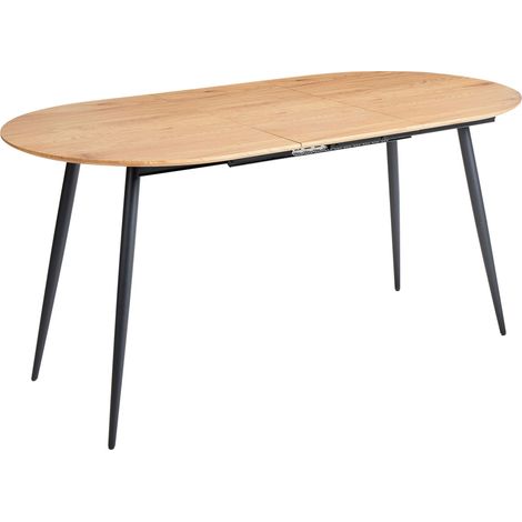 Tavolo da pranzo ovale allungabile Moderno Industriale Gambe in metallo Clavet marrone chiaro